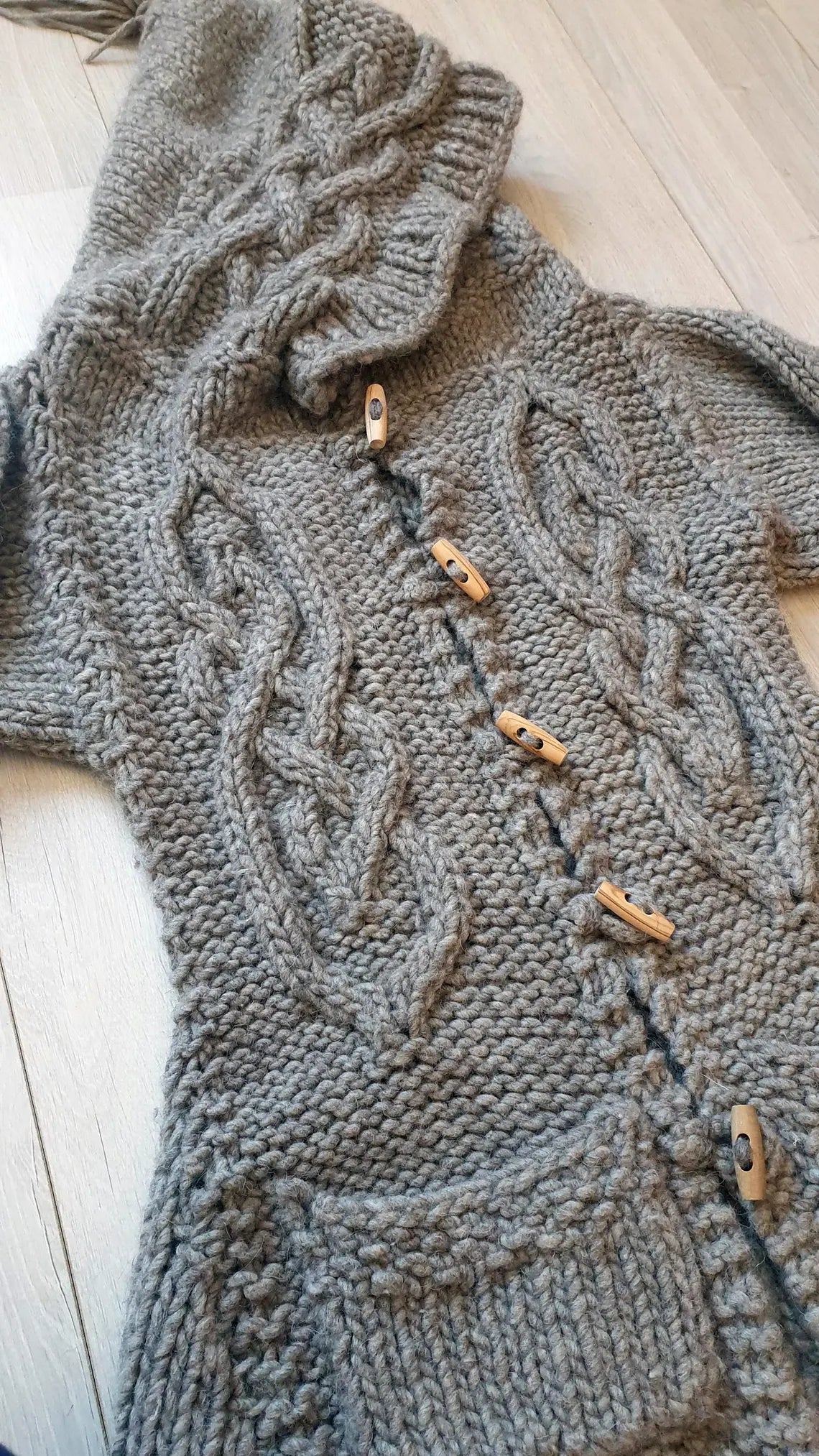 Easy Modular Chunky Cardigan Knitting Pattern