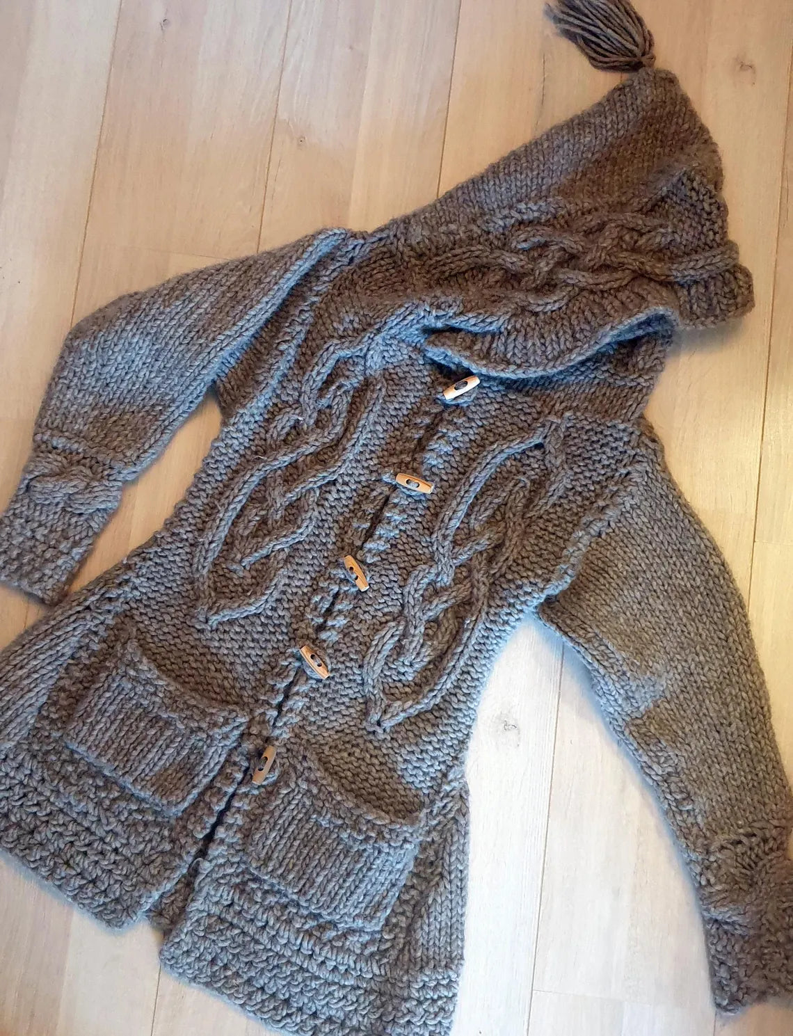 Easy Modular Chunky Cardigan Knitting Pattern