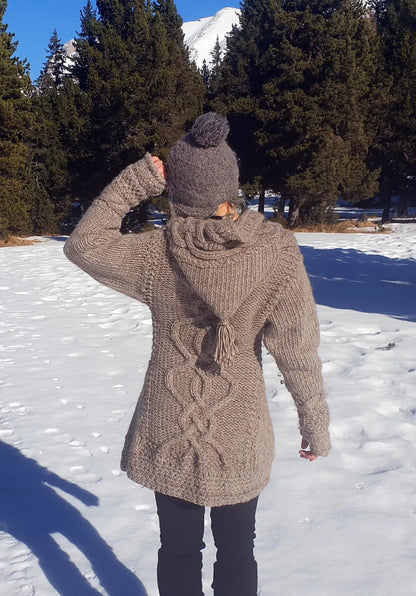 Easy Modular Chunky Cardigan Knitting Pattern