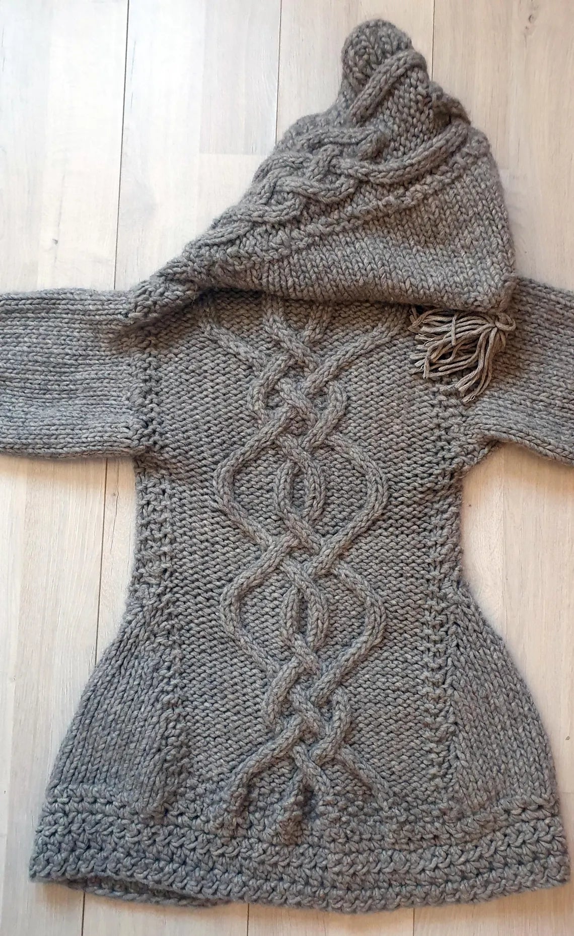 Easy Modular Chunky Cardigan Knitting Pattern