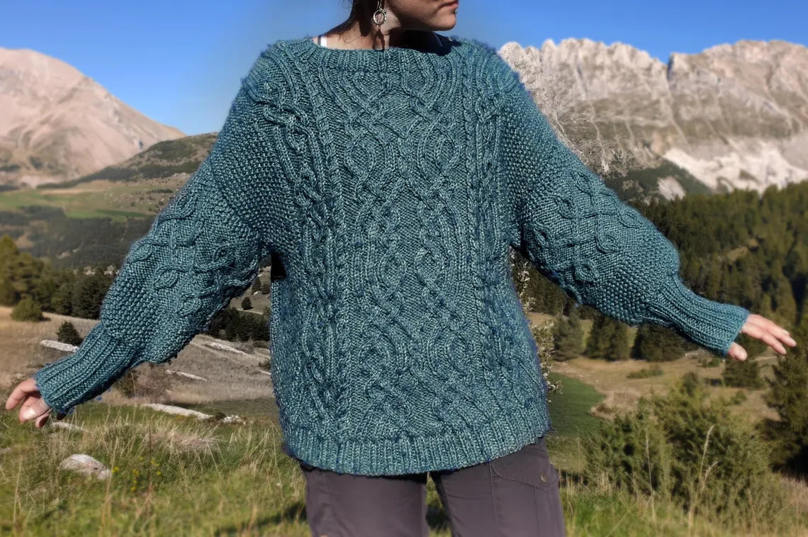 Classic Aran Knitted Jumper Pattern
