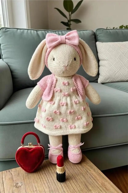 Coquette Bow Bunny Knitting Pattern