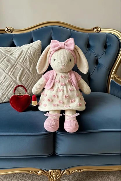 Coquette Bow Bunny Knitting Pattern