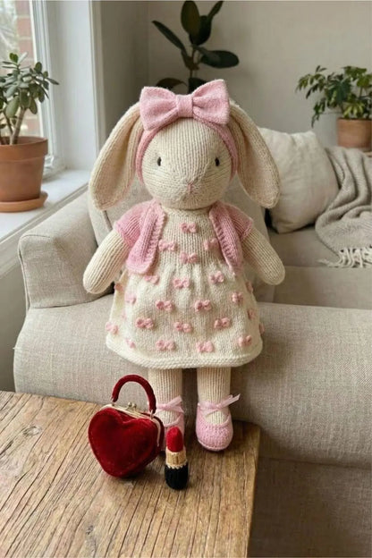 Coquette Bow Bunny Knitting Pattern