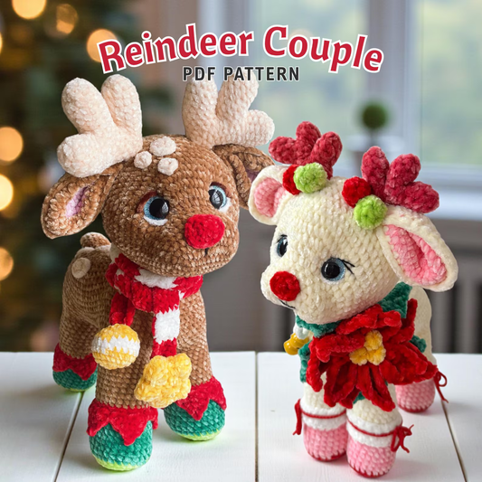 Couple Reindeer Crochet Pattern