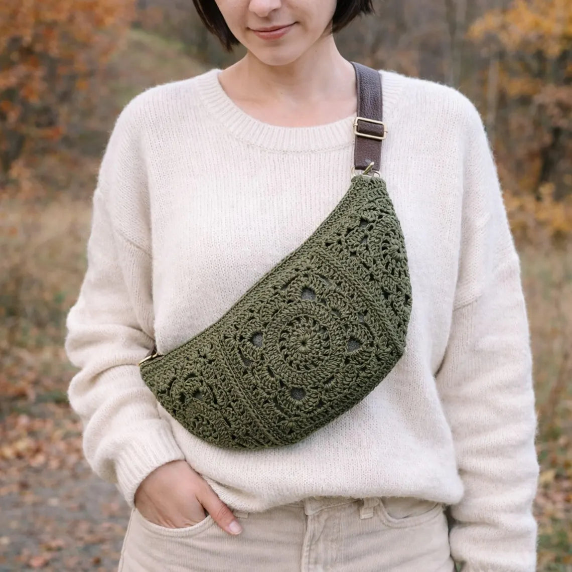 Boho Granny Square Crossbody Bag Crochet Pattern