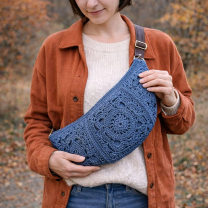 Boho Granny Square Crossbody Bag Crochet Pattern