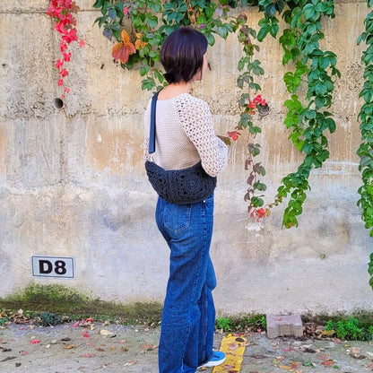Boho Granny Square Crossbody Bag Crochet Pattern