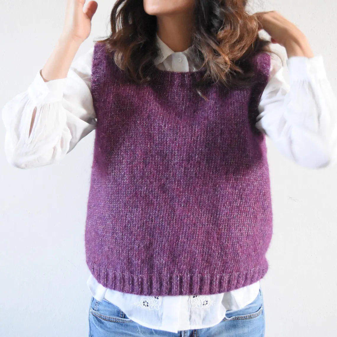 Easy Bottom-Up Slipover Knitting Pattern