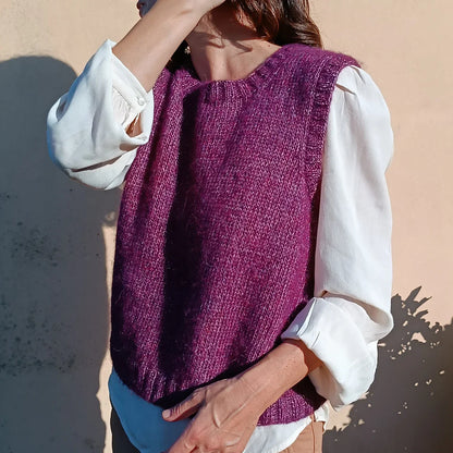 Easy Bottom-Up Slipover Knitting Pattern