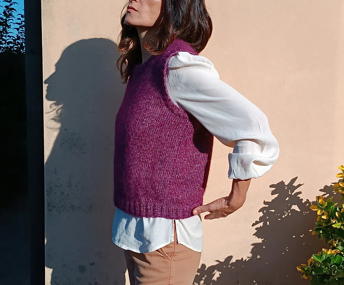 Easy Bottom-Up Slipover Knitting Pattern