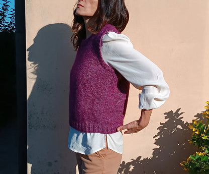 Easy Bottom-Up Slipover Knitting Pattern