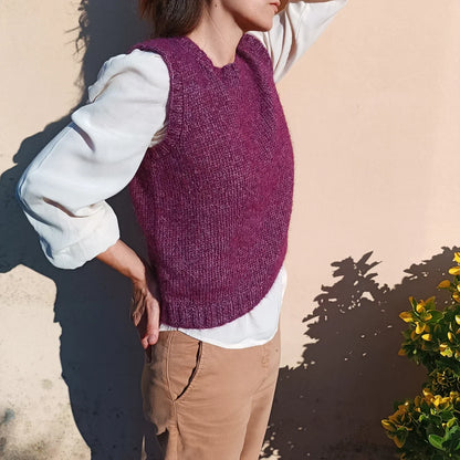 Easy Bottom-Up Slipover Knitting Pattern