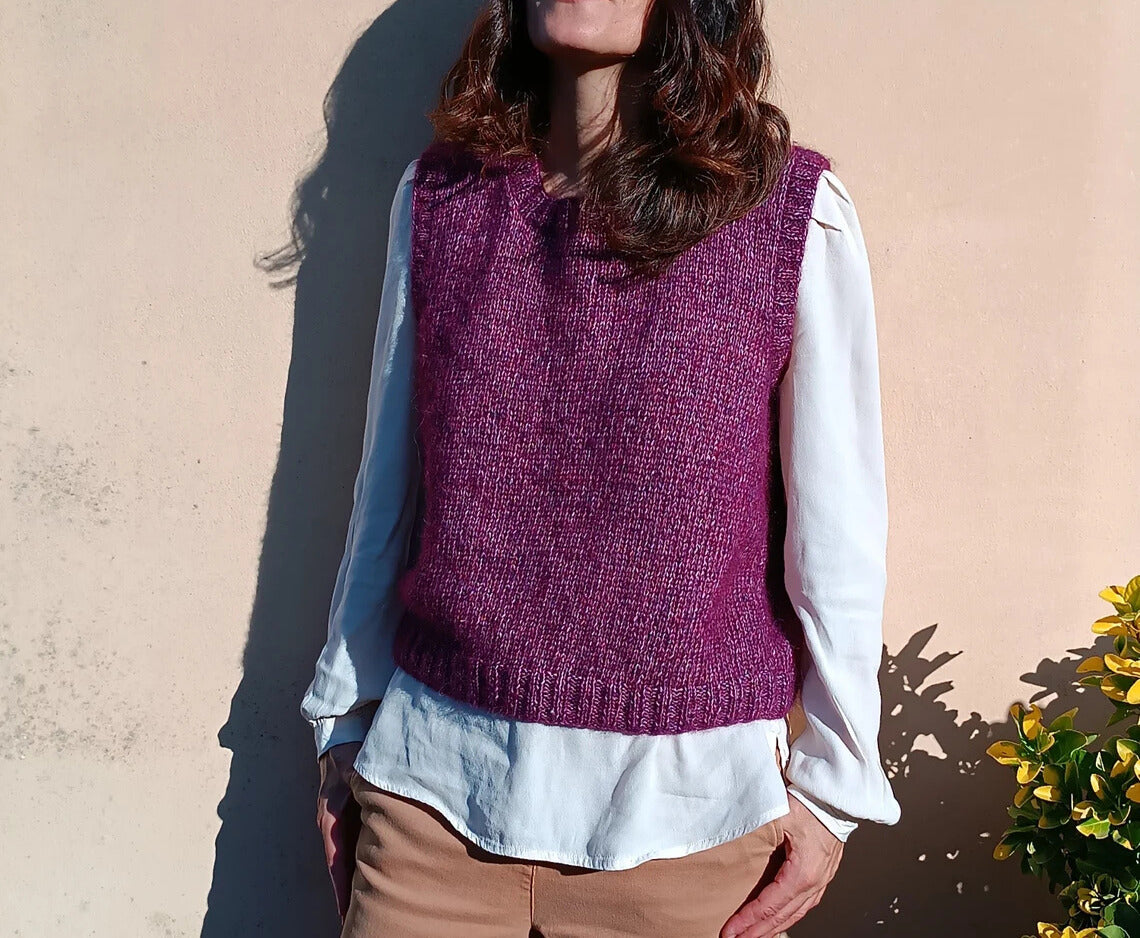 Easy Bottom-Up Slipover Knitting Pattern