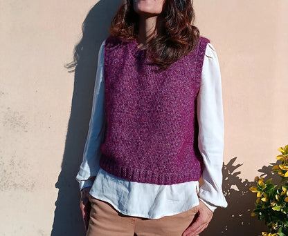 Easy Bottom-Up Slipover Knitting Pattern