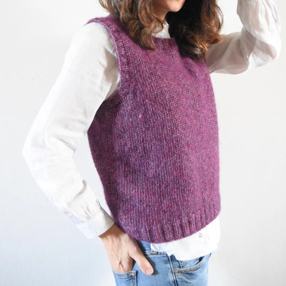 Easy Bottom-Up Slipover Knitting Pattern