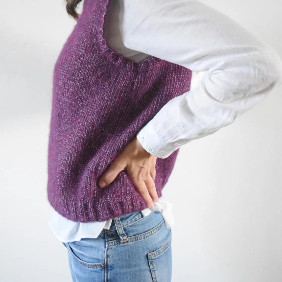 Easy Bottom-Up Slipover Knitting Pattern