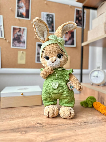 Easy Bunny with Jumpsuit Crochet Pattern
