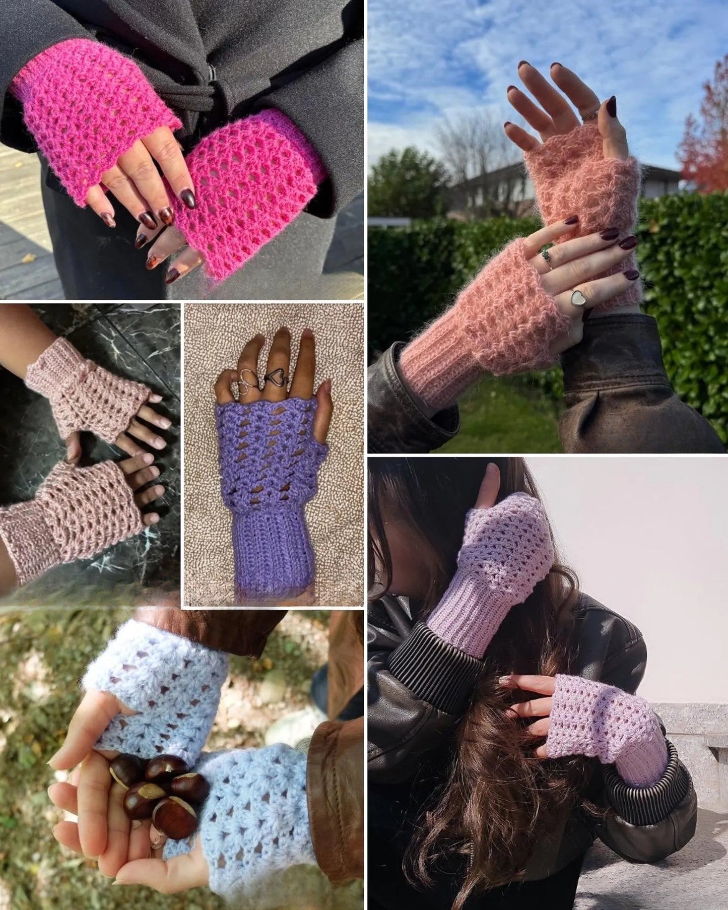 Fingerless Handwarmers Crochet Pattern