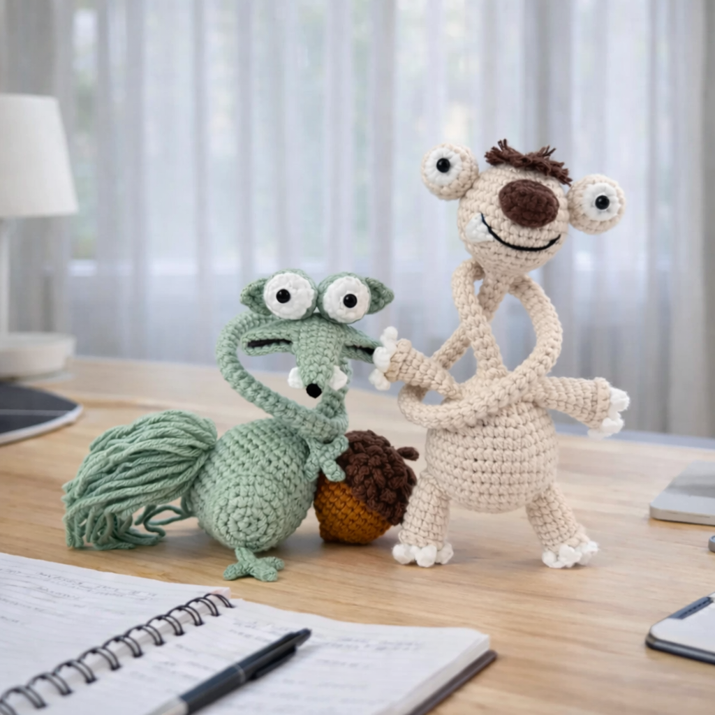 Funny Sloth & Squirrel Crochet Pattern