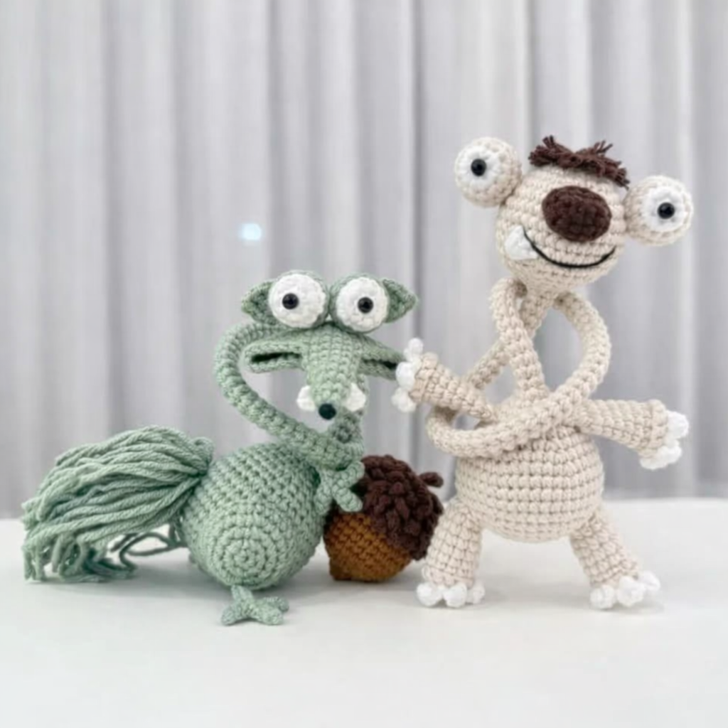 Funny Sloth & Squirrel Crochet Pattern