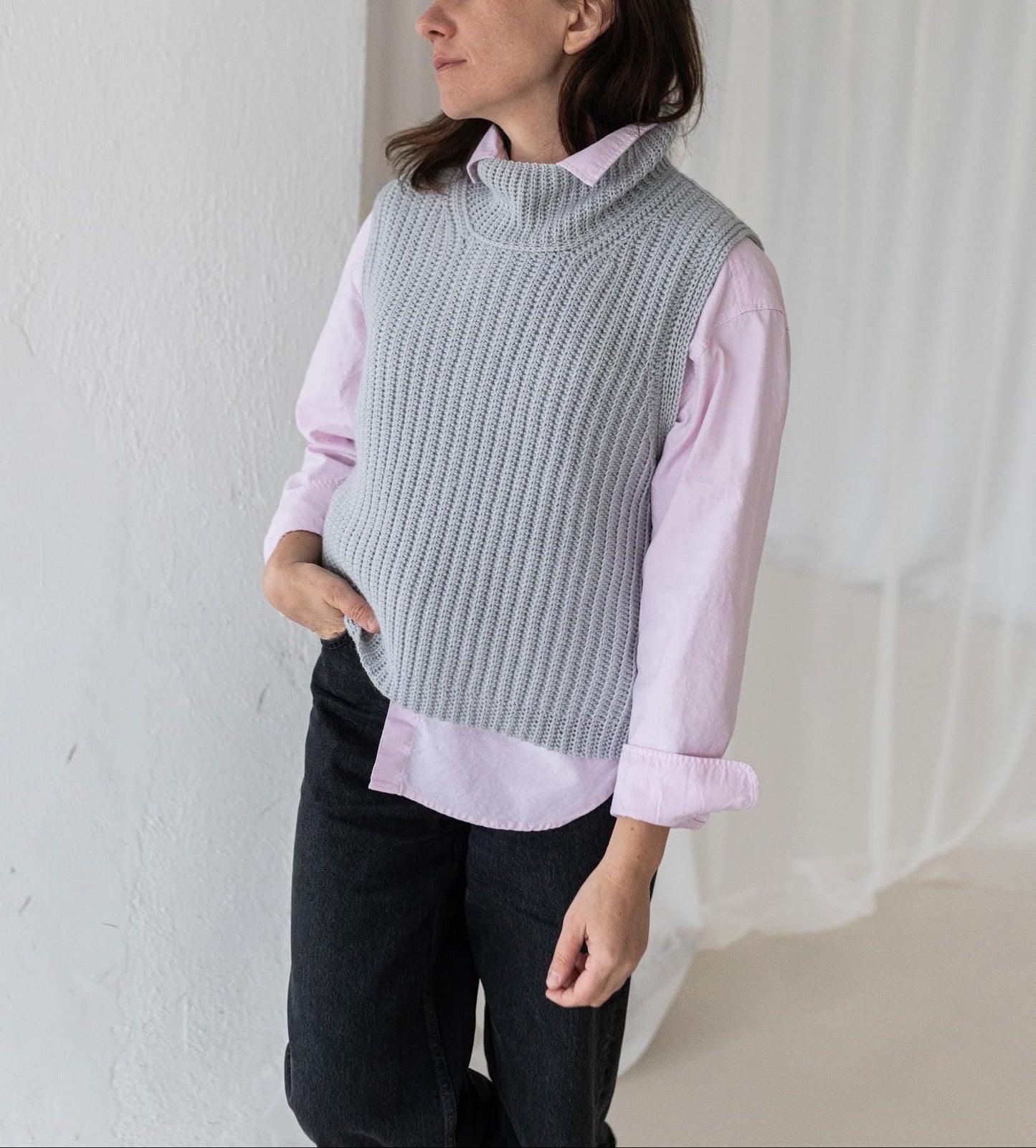 Flow Slipover Vest Crochet Pattern