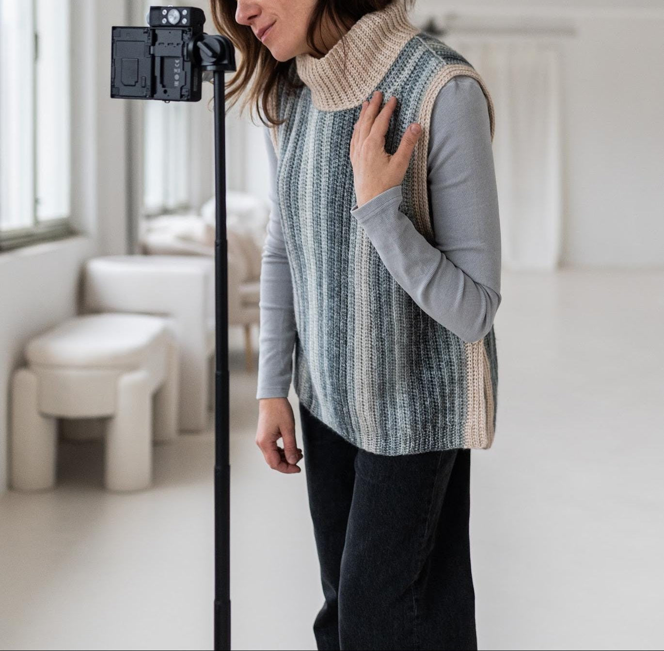 Flow Slipover Vest Crochet Pattern
