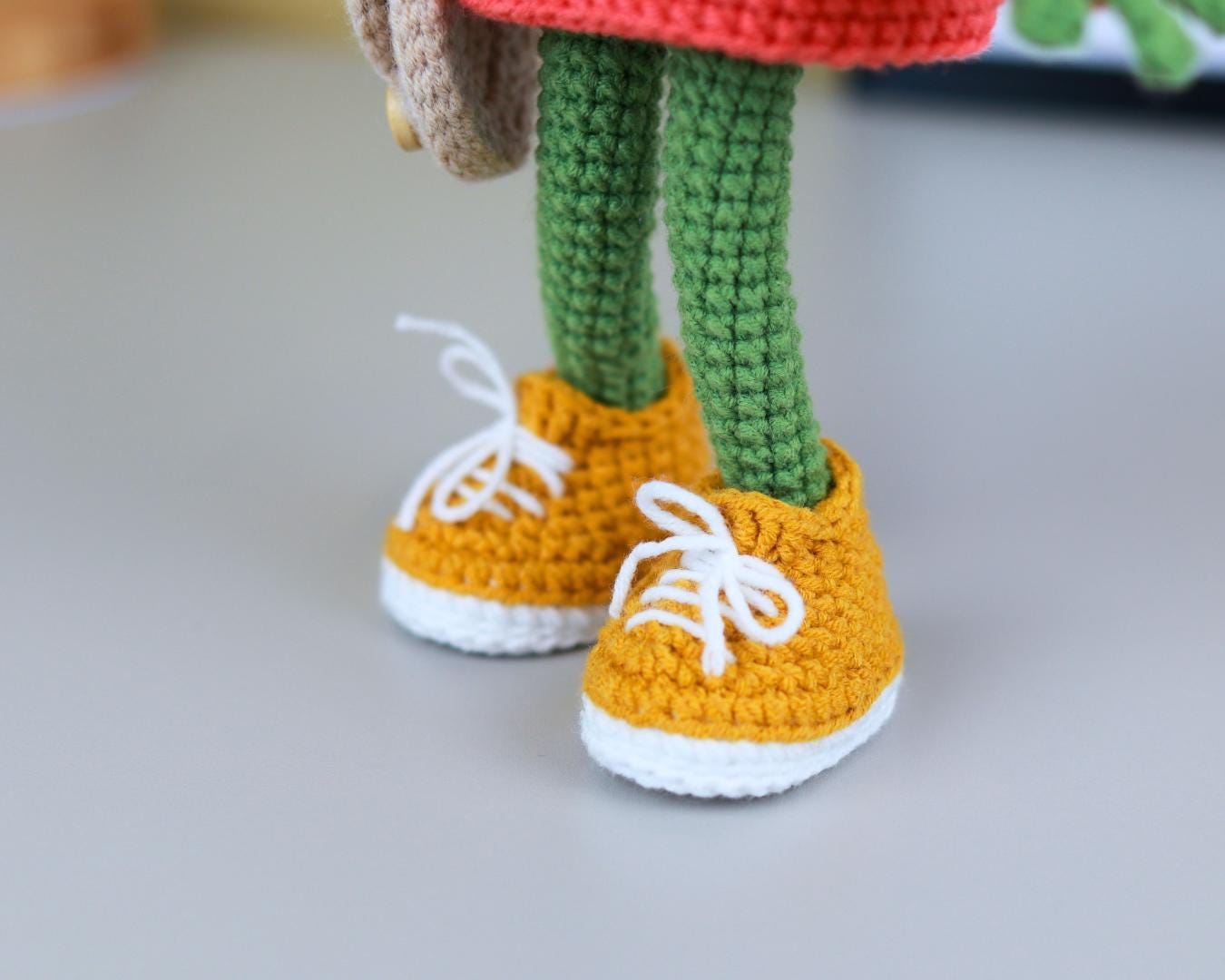 Frog with Sweater, Sneakers, and Bag Crochet Pattern