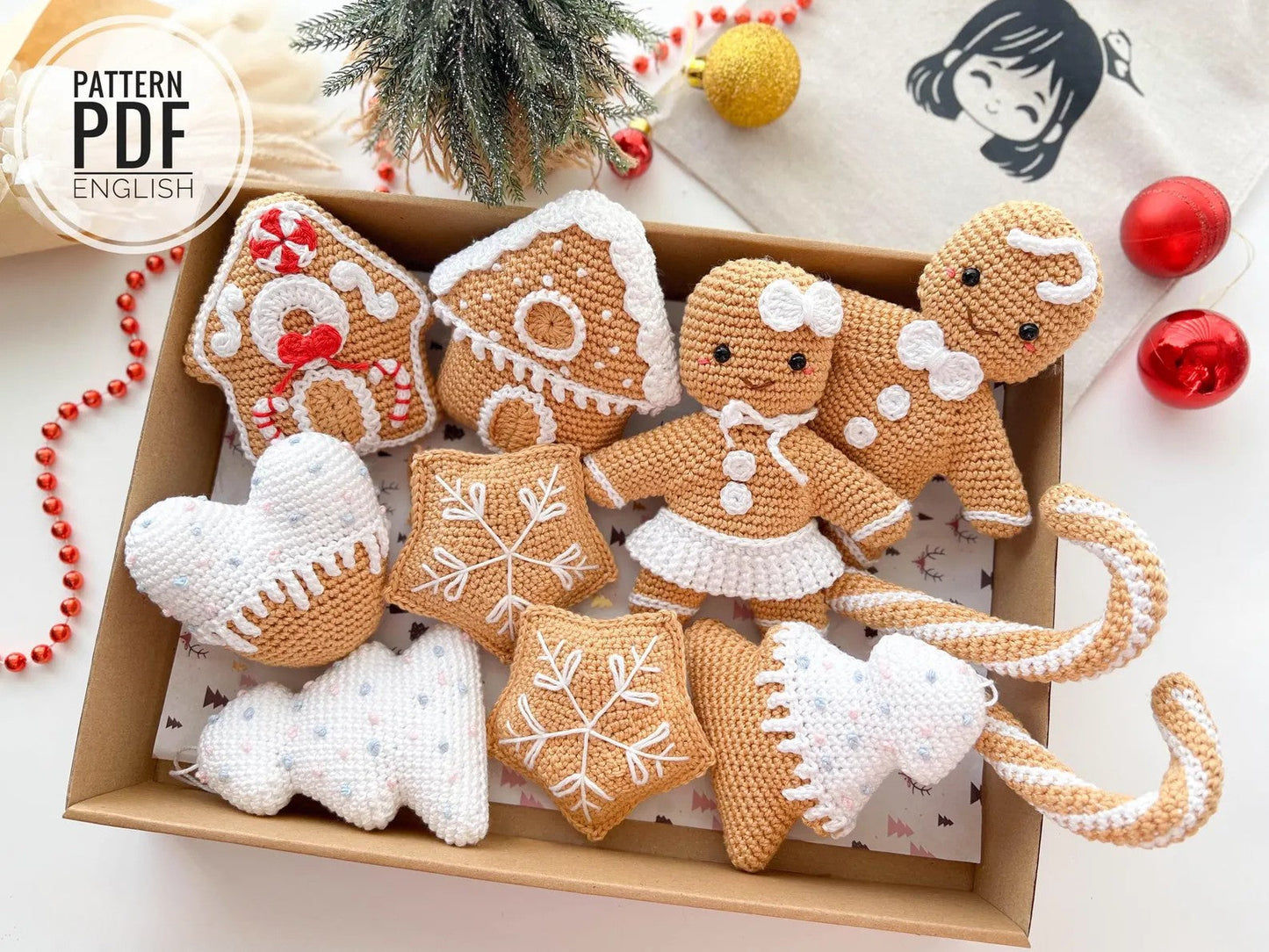 Gingerbread Ornaments Crochet Pattern
