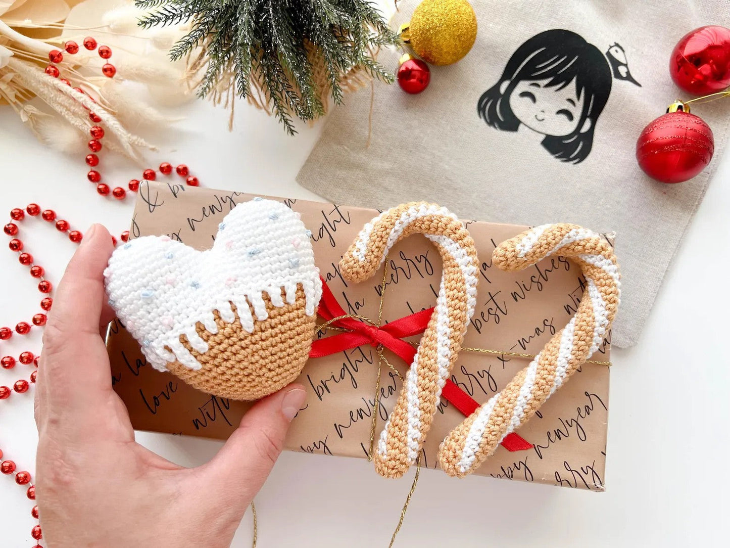 Gingerbread Ornaments Crochet Pattern