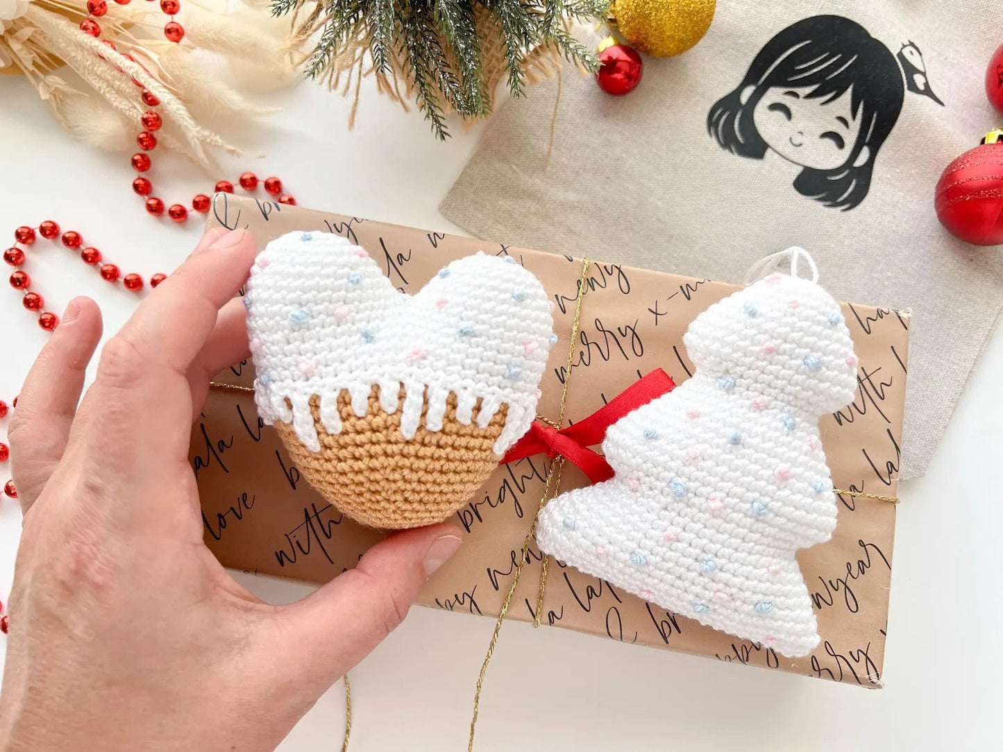Gingerbread Ornaments Crochet Pattern