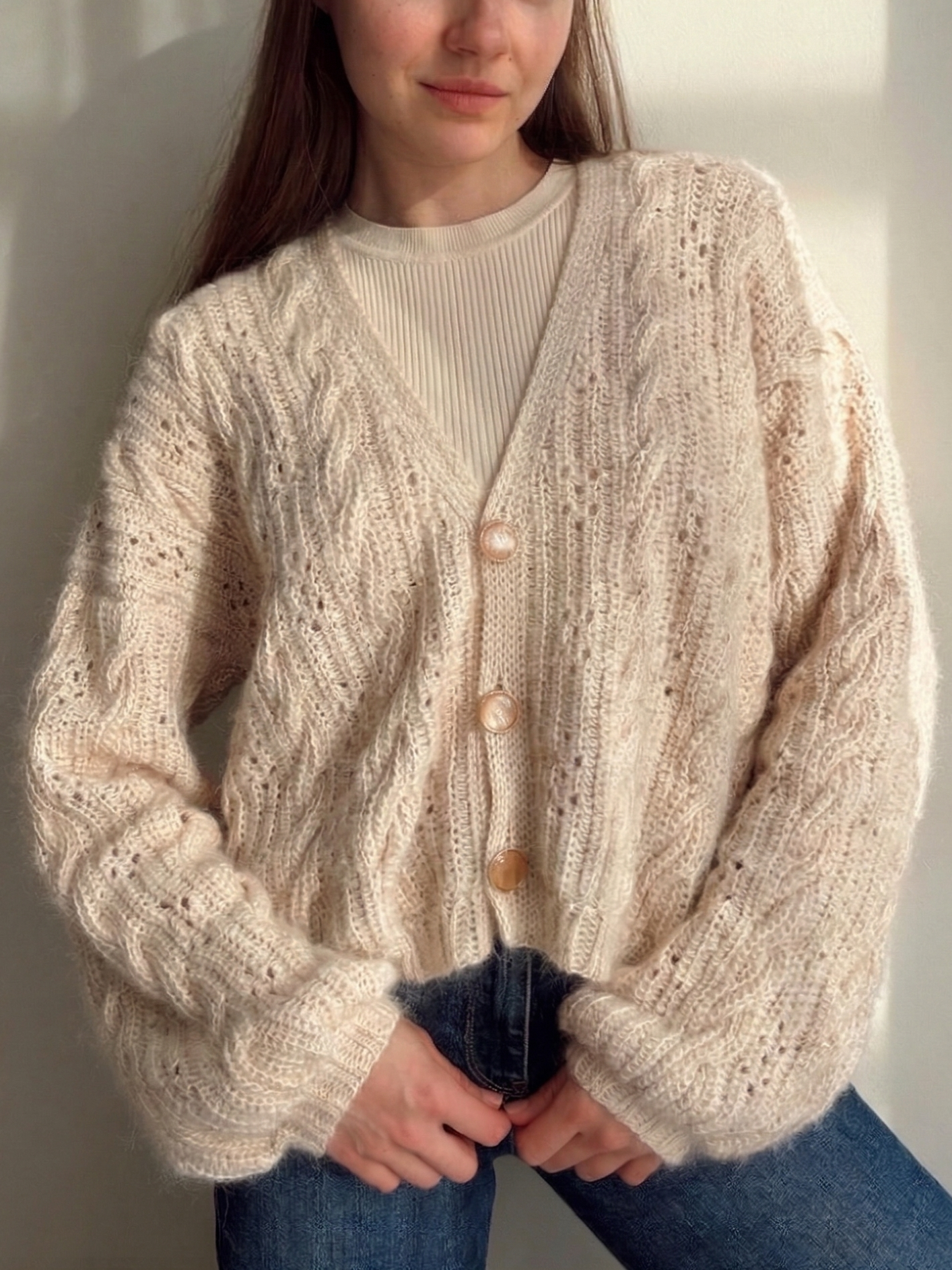 Garden Cable Cardigan Crochet Pattern