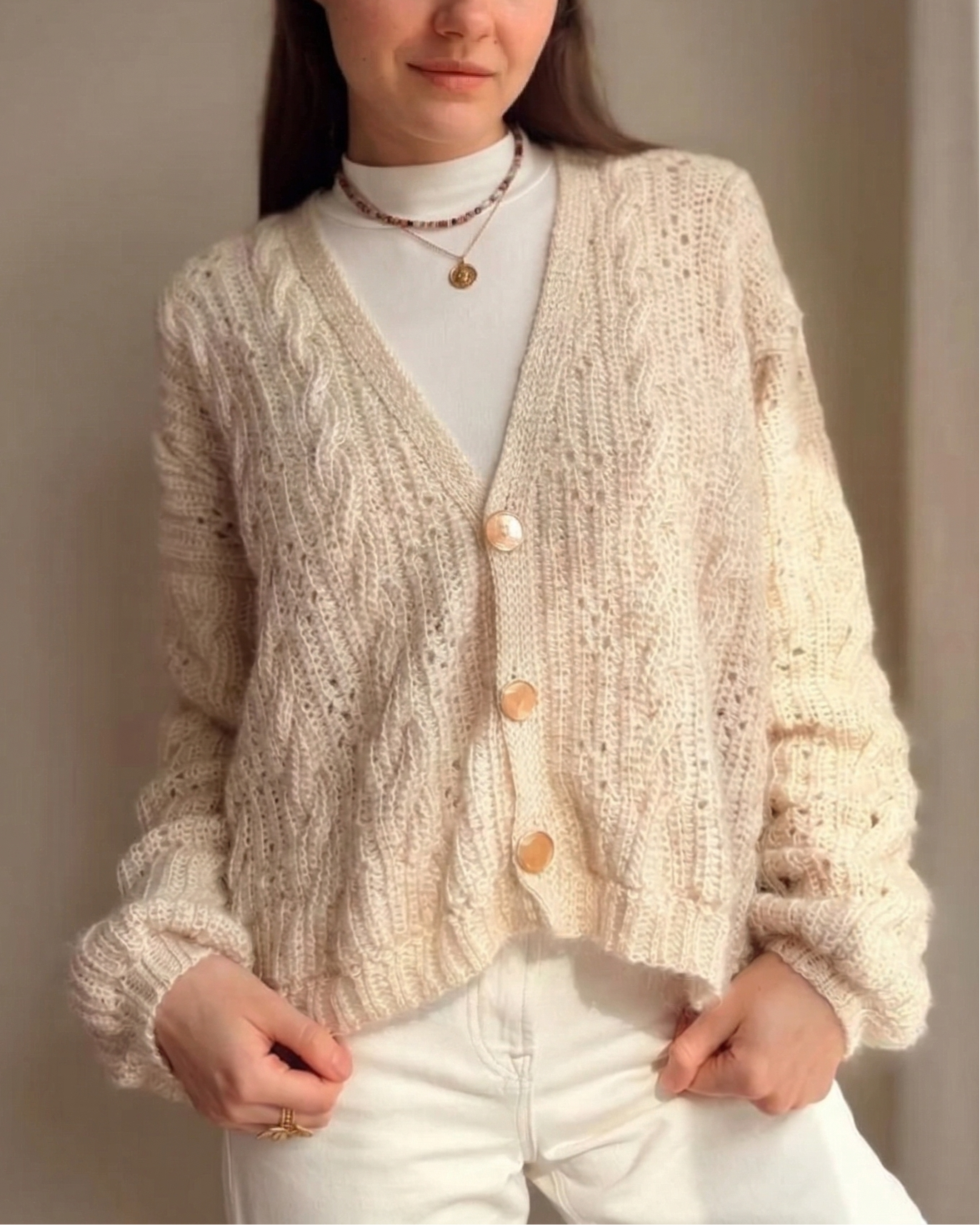 Garden Cable Cardigan Crochet Pattern