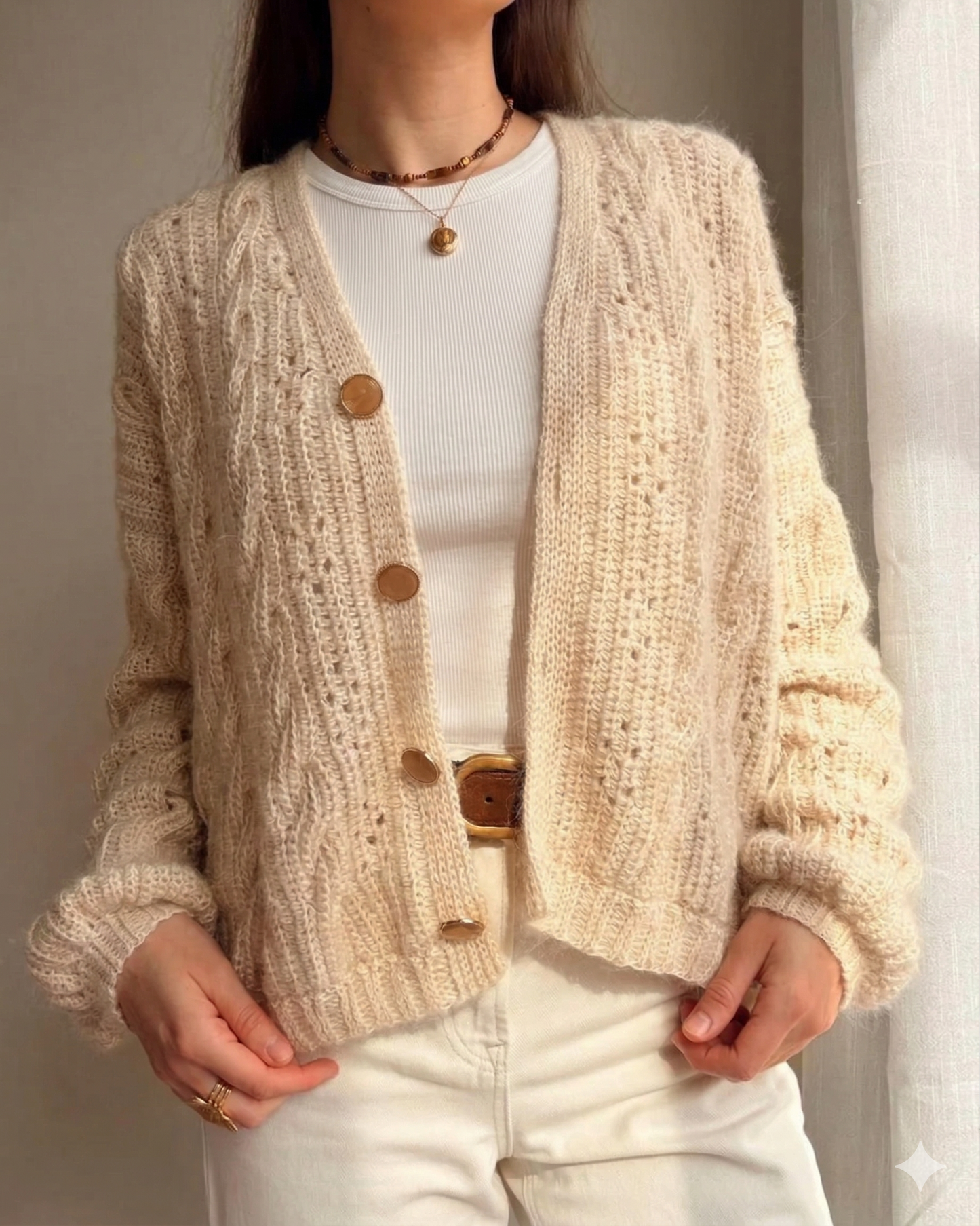 Garden Cable Cardigan Crochet Pattern