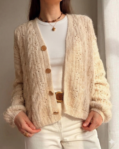 Garden Cable Cardigan Crochet Pattern