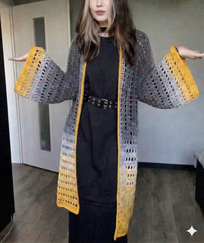 Nocturne Hexagon Cardigan Crochet Pattern