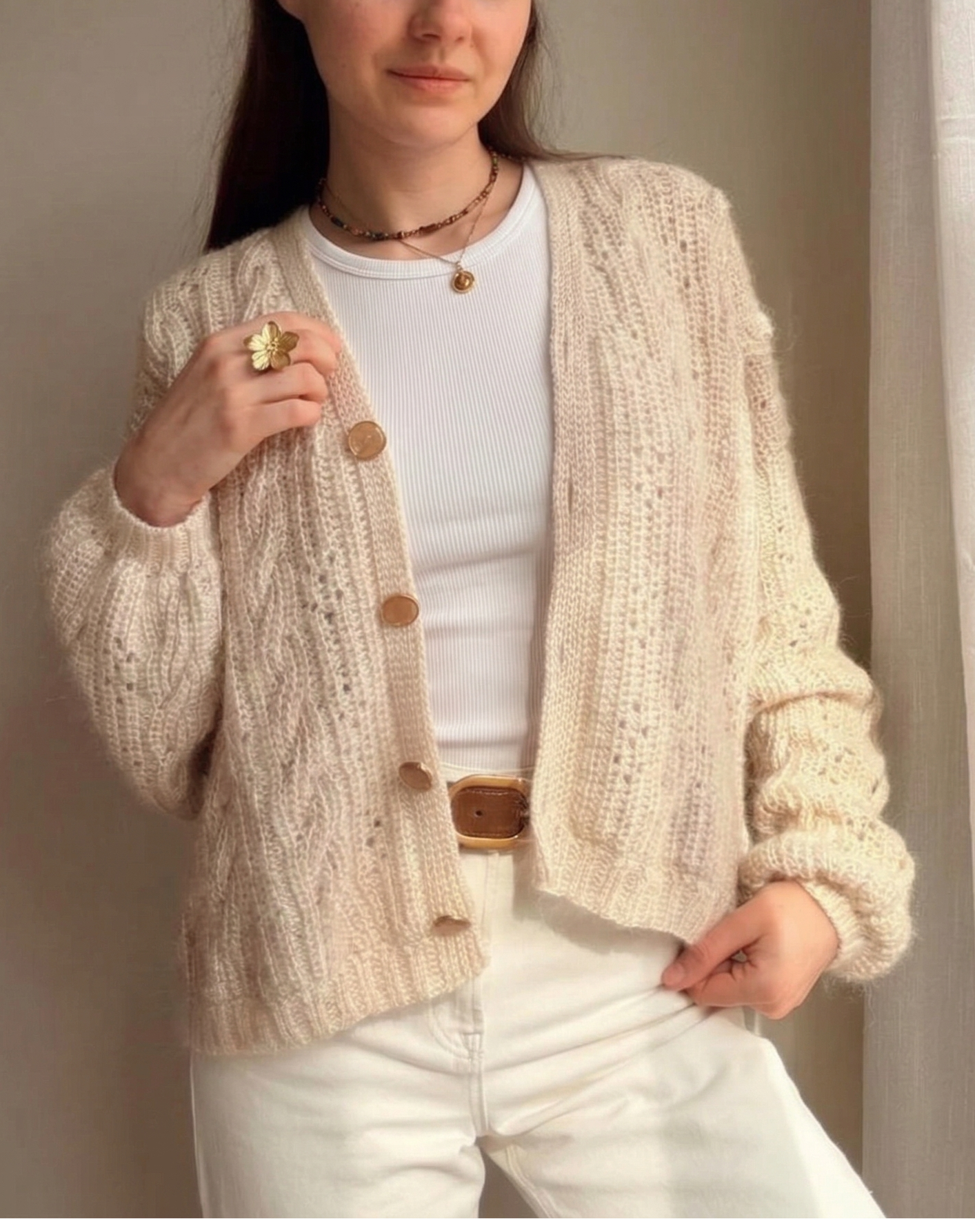 Garden Cable Cardigan Crochet Pattern