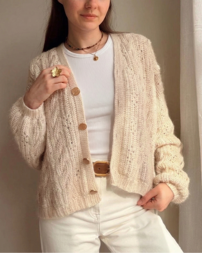 Garden Cable Cardigan Crochet Pattern