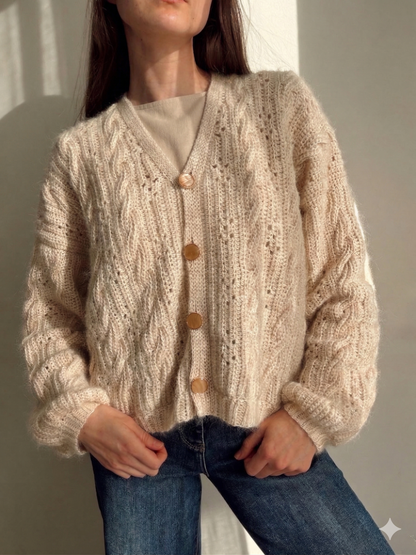 Garden Cable Cardigan Crochet Pattern
