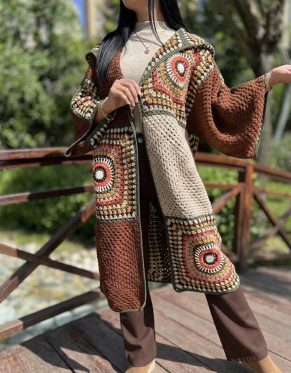 Oversized Granny Square Coat Crochet Pattern