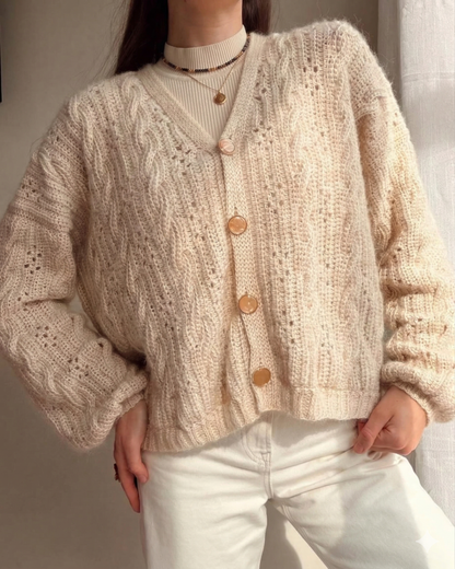 Garden Cable Cardigan Crochet Pattern