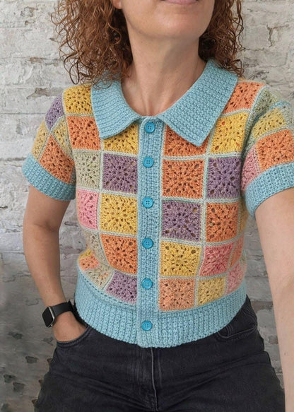 Granny Square T-Shirt Crochet Pattern
