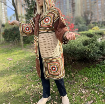 Oversized Granny Square Coat Crochet Pattern
