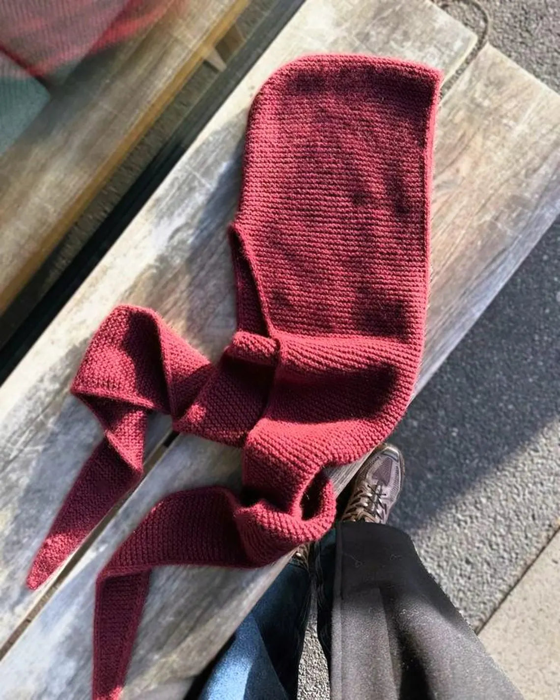Hooded Scarf Knitting Pattern