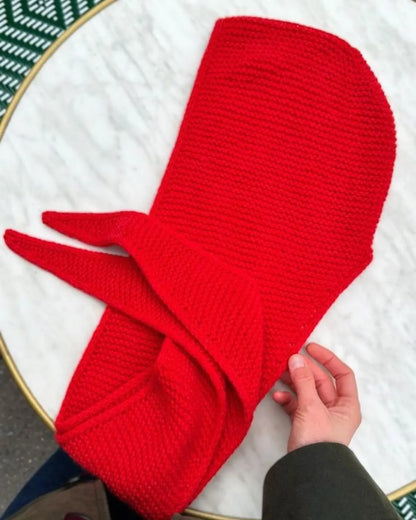 Hooded Scarf Knitting Pattern