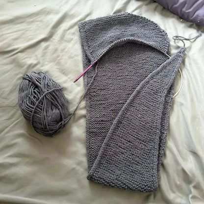 Hooded Scarf Knitting Pattern