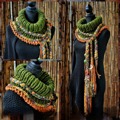 Cozy Tassel Cowl Knitting Pattern