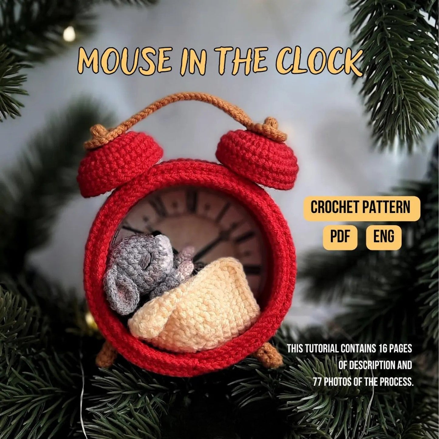 Little Cute Clock Mouse Crochet Pattern