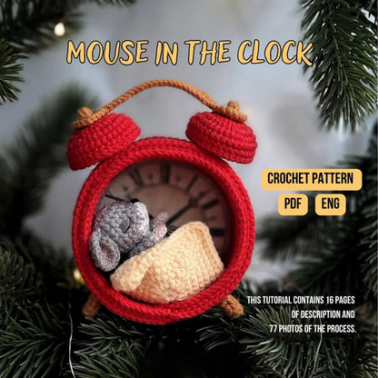 Little Cute Clock Mouse Crochet Pattern