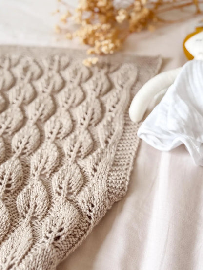 Leaf Baby Blanket Knitting Pattern